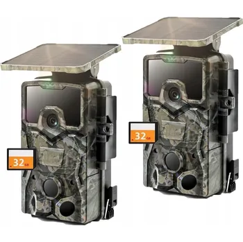 IP kamera 2 KUSY FOTOPAST IR KAMERA DO LESA 48 Mpx 4K 36 LED NOČNÍ REŽIM S 32GB KARTOU