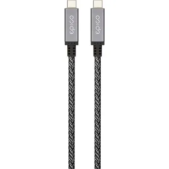 Datový kabel Epico Thunderbolt 4 opletený kabel - space grey, 1,5m