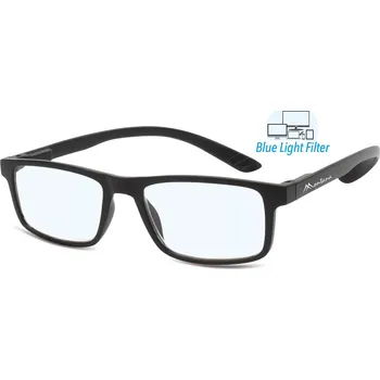 Zdraví MONTANA EYEWEAR Brýle Blueblocker s úchytem za krk BLF-MNR3/+3,00 BLACK