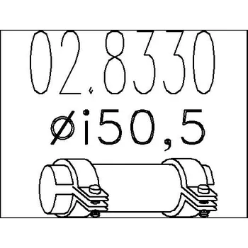 Spojovací trubky, výfukový systém, 02.8330