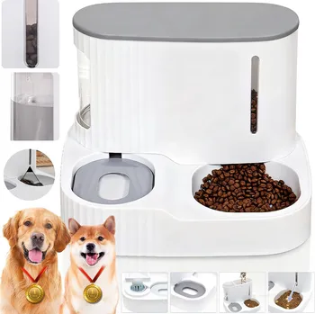 Miska pro psa VÝDEJNÍK VODY A KRMIVA PRO PSA KOČKU AUTOMATICKÁ MISKA DÁVKOVAČ NAPÁJEČKA 2V1
