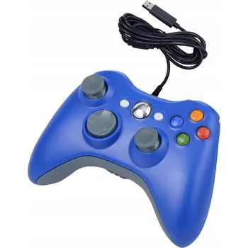 Gamepad Drátový ovladač pro konzoli Microsoft Xbox 360 modrý