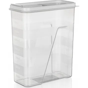 Dóza na potraviny Nádoba na sypké potraviny s odměrkou 2 l Culinaria Banquet BÍLÁ
