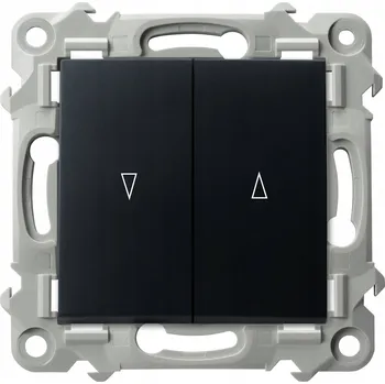 vypínač OSPEL SZAFIR Černý žaluziový spínač (spínací)