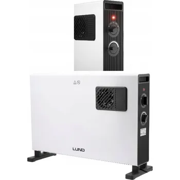 Přímotop KONVEKTOROVÝ OHŘÍVAČ ELEKTRICKÝ S VENTILÁTOREM, 2 REŽIMY 1250W 2000W BÍLÝ LUND