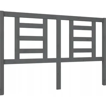 VidaXL Čelo postele, šedé, 146x4x100 cm, masiv