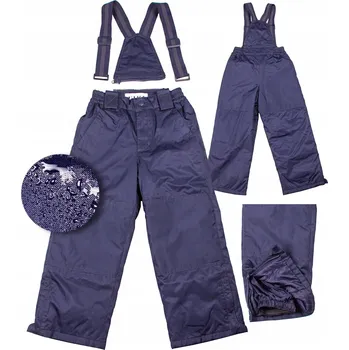 Chlapecké kalhoty Dětské lyžařské kalhoty 146 s laclem, zateplené FIRI, tmavě modré