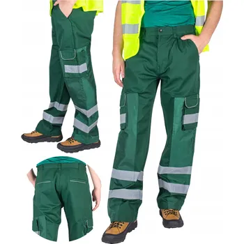 Pracovní oblečení Pánské pracovní kalhoty ODBLASKOWÉ, zesílené, zelené W32-L32 (pas 82-86 cm) FIRI