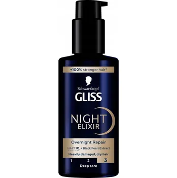 Vlasová regenerace Gliss Night Elixir Noční Kúra pro Regeneraci Vlasů 100 ml