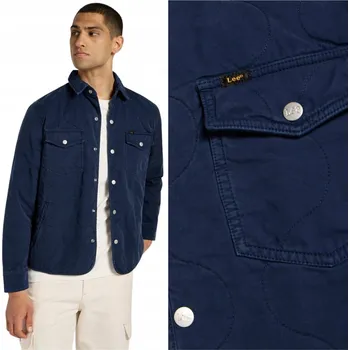 Moto bunda Lee QUILTED SHIRT JACKET Mood Indigo silná bavlněná košile-bunda XL