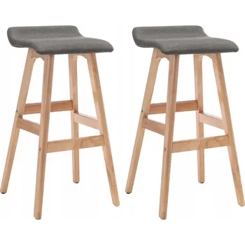 Barová židle Barová Židle tmavě šedý/světle hnědý 41 x 42 x 79 cm, s podnožkou