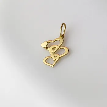 Přívěsek Zlatý přívěsek srdíčka - ryzost 585