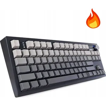 Klávesnice MECHANICKÁ KLÁVESNICE DRÁTOVÁ 2,4 GHZ BLUETOOTH, ŠEDÉ SPÍNAČE