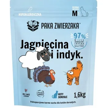 Krmivo pro psa Paka Zwierzaka suché krmivo s jehněčím masem 1,6 kg