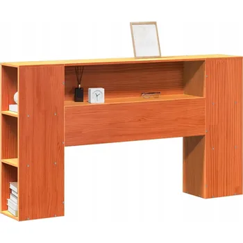 Čelo postele s úložným prostorem voskově hnědé 135 cm borovice