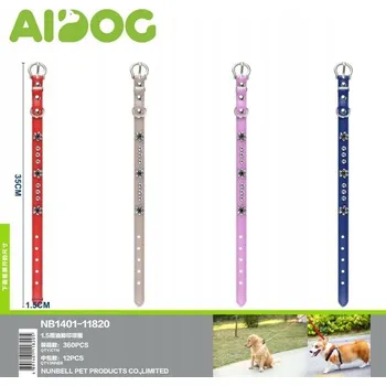 Obojek pro psa Obojek pro psa 1,5 cm s barevnými otisky tlapek