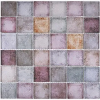 Obklad Skleněná mozaika WzorcowniaStudio 30 x 30 cm, odstíny šedé a stříbrné