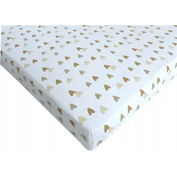 Prostěradlo PROSTĚRADLO BAVLNĚNÉ S GUMOU BAVLNA 40x90 cm do kolébky, kočárku sýr b
