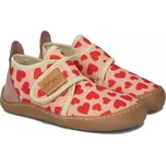 Ameko barefoot piko - hearts dětské papuče se srdíčky na suchý zip, velikost 29
