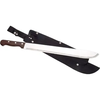 Mačeta Mačeta JOCKER (Nerezová mačeta v klasickém chromovém provedení. Rukojeť mačety je anatomicky tvarovaná, vyrobená ze dřeva. Pouzdro je vyrobeno z vysoce odolného nylonu s možností uchycení k opasku.)