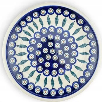 Talíř Mělký jídelní talíř Zakłady Ceramiczne "Bolesławiec" 24 cm