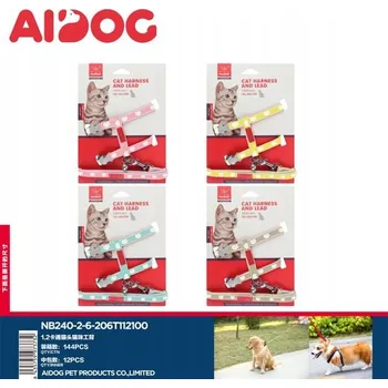 Postroj pro psa Postroj pro kočky s Kočičími Motivy - Pohodlný a Stylový