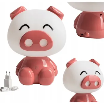 Lampička Stolní lampa Zuma Line PRASÁTKO bílá, růžová 3 W