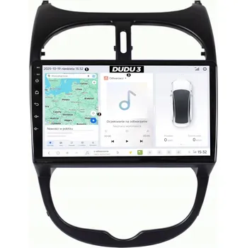 Autorádio AUTORÁDIO S GPS NAVIGACÍ PEUGEOT 206/CC/SW ANDROID QLED 4/64GB