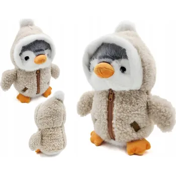 plyšák Hračky: Plyšový tučňák v bundě s kapucí Zimní Plyšák