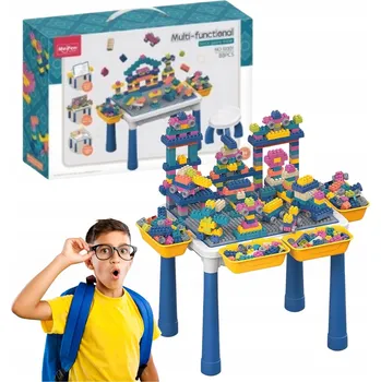 ostatní stavebnice STOLEK S KOSTKAMI TABULE POPISOVAČ OBOUSTRANNÁ SADA STAVEBNICE ŽIDLE 3V1