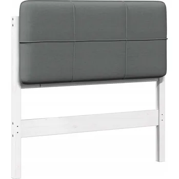 Čalouněné čelo postele s čelo Bílá a světlá šedá 100 cm