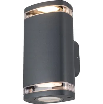 Nástěnné svítidlo Kanlux fasádní svítidlo, nástěnné ZEVI W EL 2GU10 G šedé, nahoru/dolů, IP54