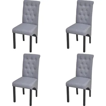 Jídelní židle Jídelní židle 4 ks světle šedé textil IM_272245