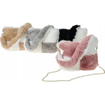 Kabelka Plyšová kabelka s řetízkem přes rameno - MIX vzorů