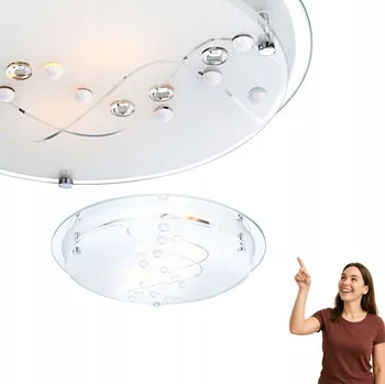 Kulatý Stropní Svítidlo Globo 32 x 8,5 cm stříbrná