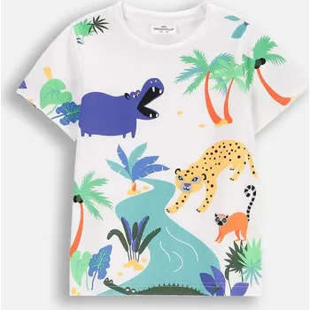 Chlapecké tričko Chlapecké tričko bílé s krátkým rukávem, velikost 104 Coccodrillo WC5