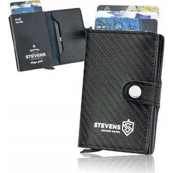 Peněženka Stevens peněženka z pravé kůže černá - unisex