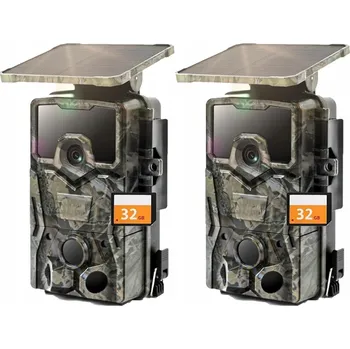 IP kamera 2 KS FOTOPASTI IR 850nm KAMERA PRO SLEDOVÁNÍ ZVĚŘE 48Mpx s 32G Kartou