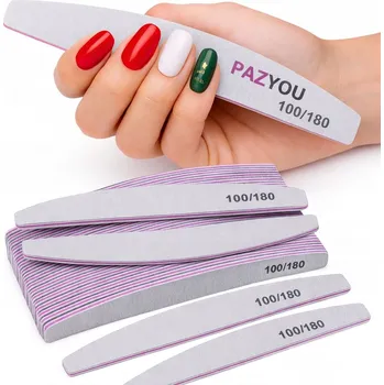 Pilník Loďka 100/180 Pilník 100180 lednička zebra 10 ks Oboustranné pilníky