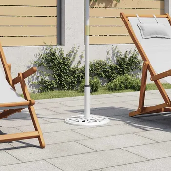 Stojan na slunečník zahrada-XL Stojan na slunečník bílý 40 x 40 x 32 cm litina 317766