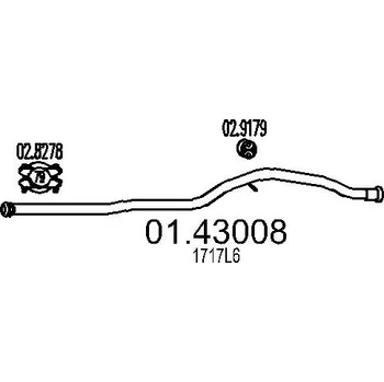 Výfuková trubka Výfuková trubka, 01.43008