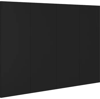 Čelo postele, černá, 120 x 1,5 x 80 cm, materiál na bázi dřeva