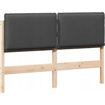 Čalouněné čelo Přírodní a Tmavě šedá 150 cm