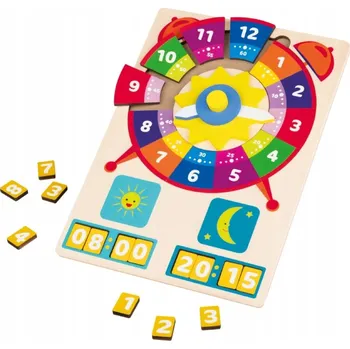 Puzzle PLAYTIVE Puzzle edukativní dřevěné puzzle – hodiny, učení času