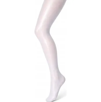 Milé dětské punčocháče bílé polyamidové, velikost 122