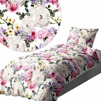 Povlečení POVLEČENÍ SADA POVLEČENÍ 140X200 CM POVLEČENÍ SOUPRAVA ČESKÝ VZOR KVĚTY 010