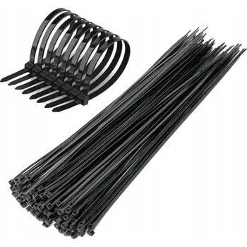 Stahovací páska UPÍNACÍ PÁSKY 300 X 4,8 MM ČERNÉ PLASTOVÉ 100 KS STAHOVACÍ PÁSKY