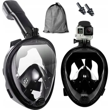 Potápěčská maska POTÁPĚČSKÉ BRÝLE NA POTÁPĚNÍ ŠNORCHLOVÁNÍ SKLÁDACÍ CELO OBLIČEJOVÁ NEZAMLŽUJE SE SADA S/M