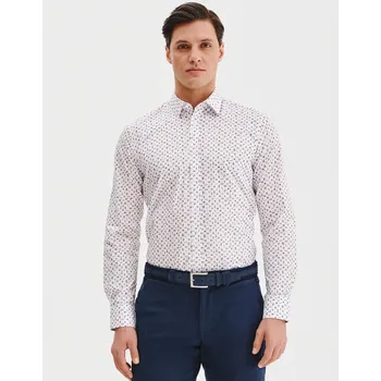 Pánská košile Bílá pánská košile s námořnickým vzorem Pako Lorente vel. XXL