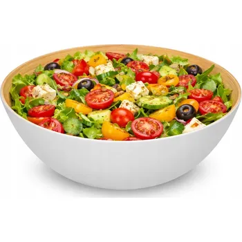 Bambusová mísa na salát 25 cm, kuchyňská salátová mísa, přírodní bambus